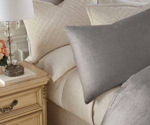 Amity home lia rayon velvet duvet cover in ash grey   soft velvet texture