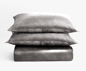 Amity home lia rayon velvet duvet cover in ash grey   plush velvet texture