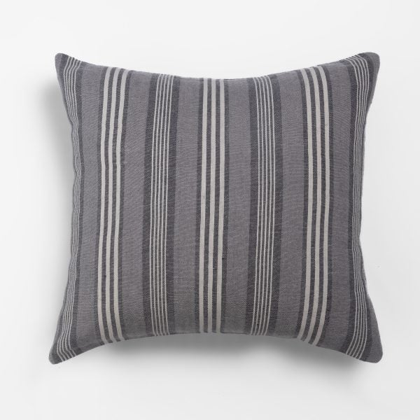 Amity home langston linen sham in grey   vertical striped pattern