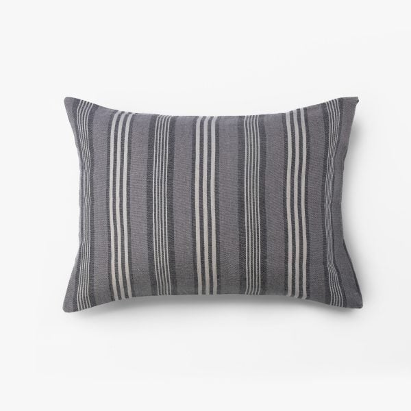 Amity home langston linen sham in grey   vertical striped linen texture