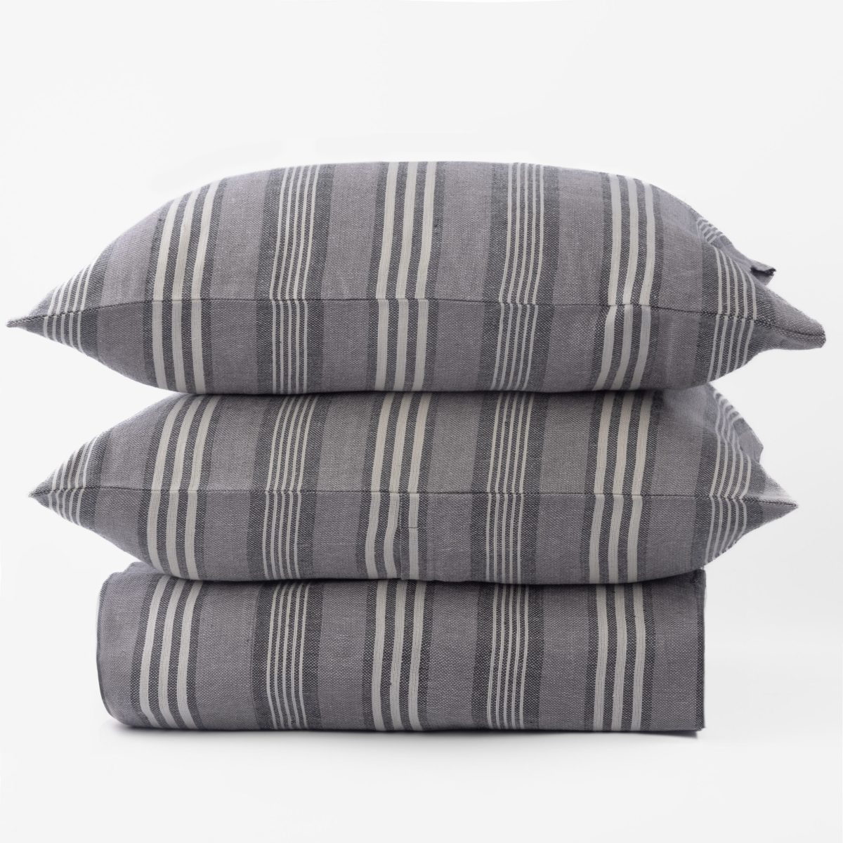 Langston Linen Duvet Cover, Grey - Image 1