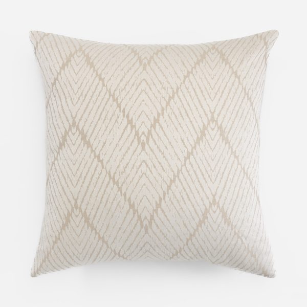 Amity home stella sham euro in cream  beige   geometric woven pattern