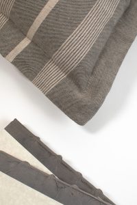 Amity home clement duvet cover in taupe stripe   textured weave