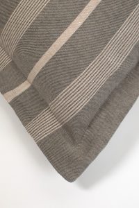 Amity home clement duvet cover in taupe striped   textured weave