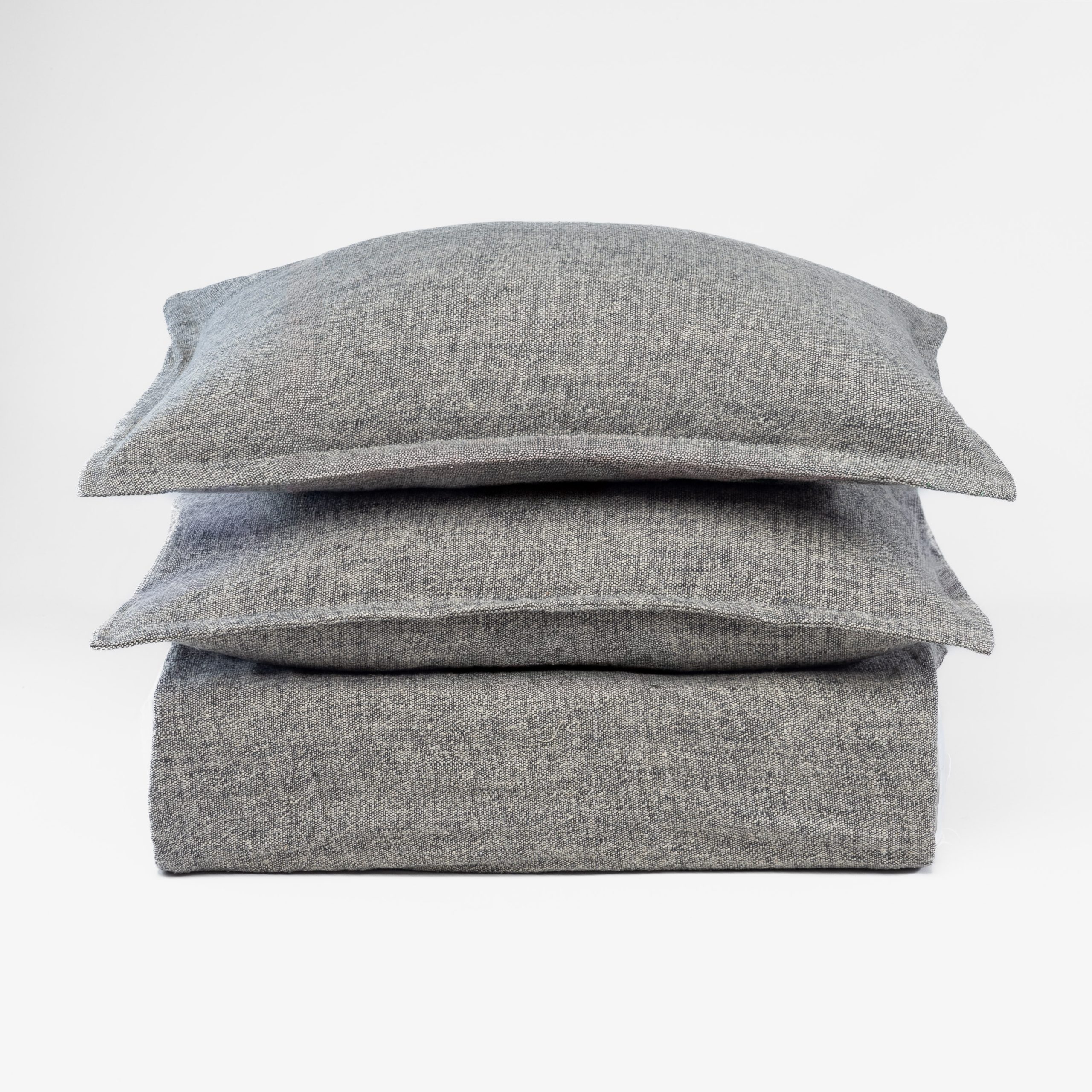 15393stk1 | Amity Home Amity home vincent duvet cover in heather grey textured linen weave