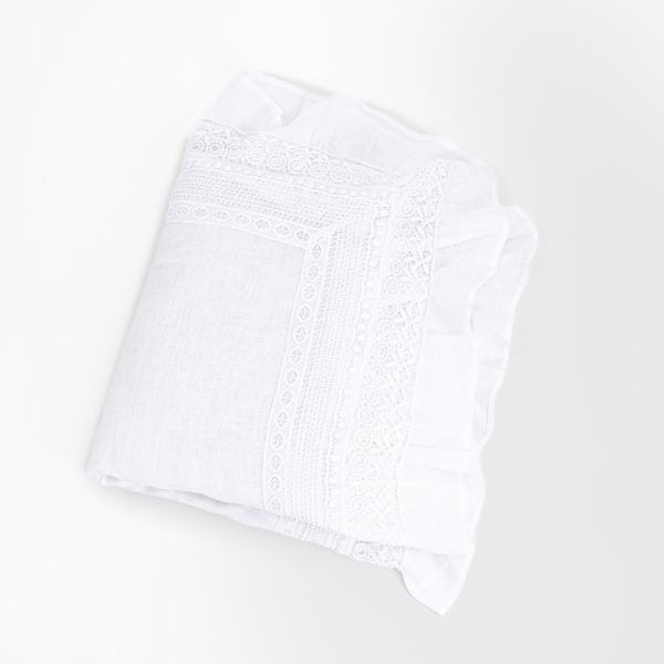 Amity home bellamy duvet cover in white   ruffled crochet lace