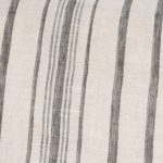 Amity home verne duvet cover swatch in natural with charcoal stripes   striped linen texture