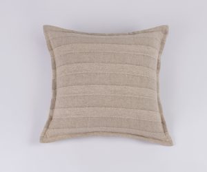 Amity home rugby sham pillow in natural   textured stripe pattern