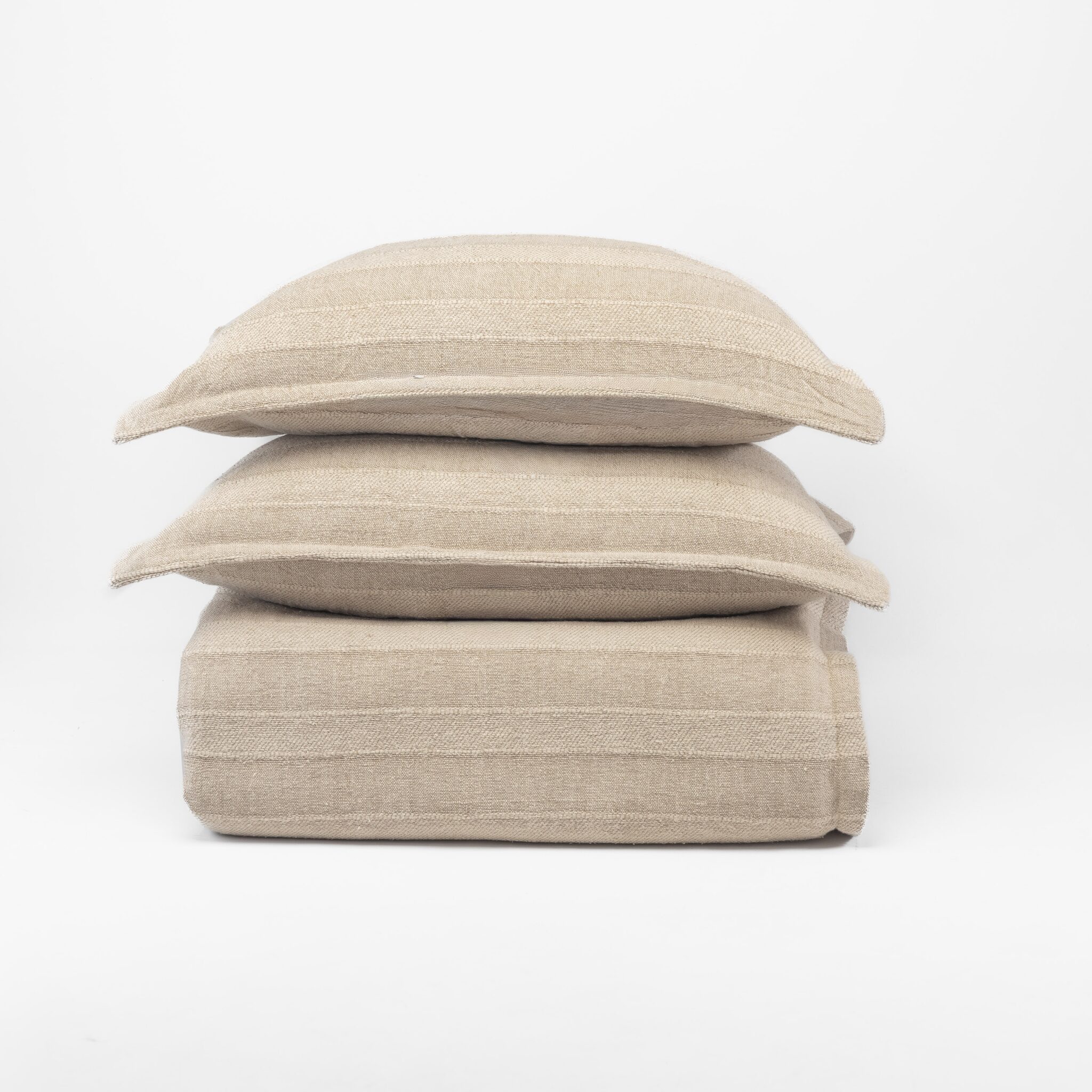 15416nstk1 | Amity Home Amity home rugby duvet cover in natural subtle striped texture
