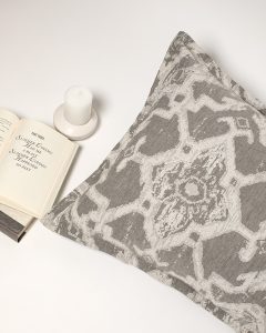 Amity home marco jacquard duvet cover set in grey   distressed medallion pattern