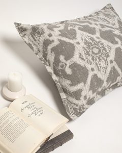 Amity home marco jacquard duvet cover set in grey jacquard   distressed pattern