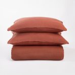 Ranier Linen Duvet Cover, Burnt Sienna
