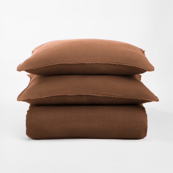 Ranier Linen Duvet Cover, Ochre