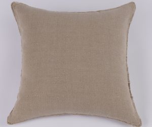 Amity home ranier linen pillow in natural   frayed edge detail