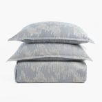 Amity home loren duvet cover in limestone   abstract woven pattern