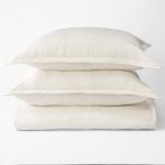 Amity home vasco duvet cover in ivory   subtle geometric texture