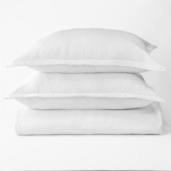VASCO DUVET COVER, WHITE