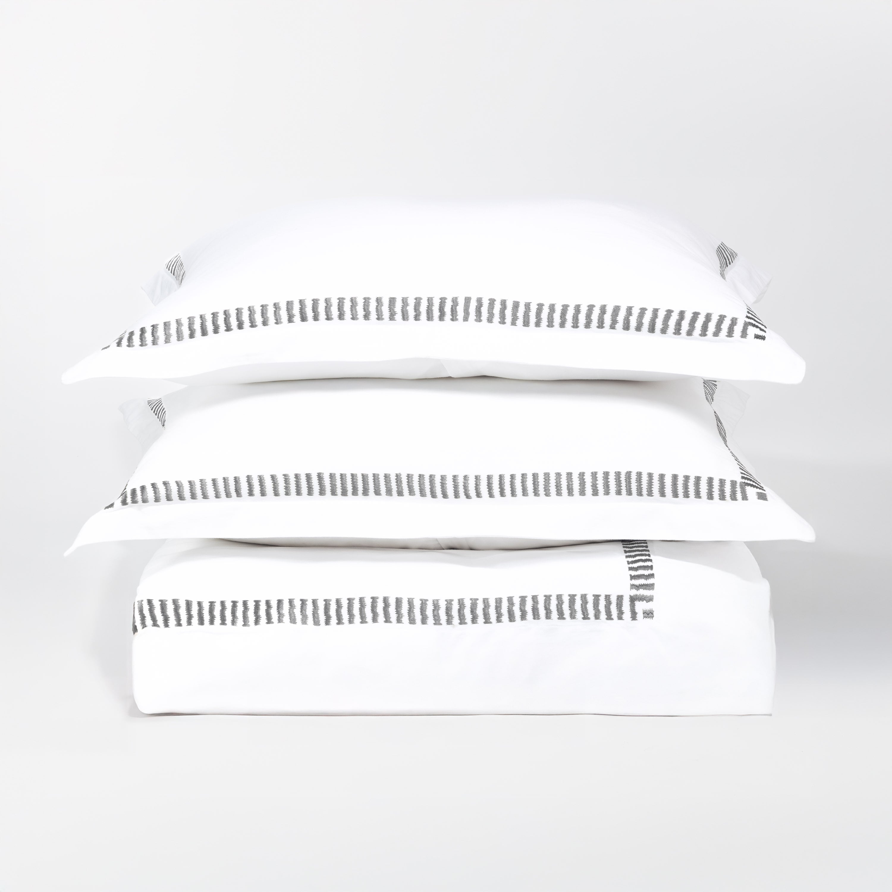 15446g24 | Amity Home Amity home savona comforter set whitegrey distinctive embroidered stripes