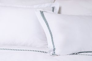 Amity home savona duvet cover in white with mineral trim   embroidered border