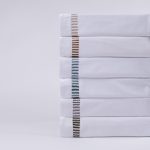 Amity home savona duvet cover in laurel   vertical embroidered stripe