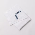 Amity home turin duvet cover in indigo   triangular embroidery