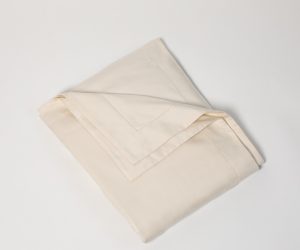 Amity home murano duvet cover in ivory   ladder stitch detail