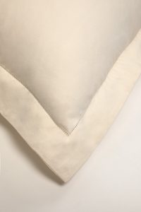 Amity home murano duvet cover in ivory   delicate hemstitch border