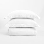 Amity home murano duvet cover in white   crisp cotton sateen