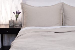 Amity home caleb duvet cover in stone   relaxed textured weave