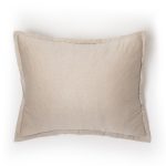 Amity home caleb sham in stone euro   relaxed linen weave
