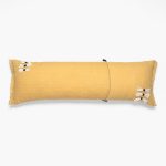 Amity home cambria bolster in ochre   decorative tassels