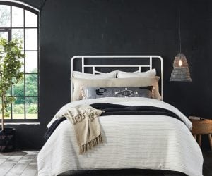 Amity home cambria duvet cover in white   subtle striped texture