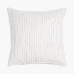 Amity home cambria sham in white   vertical textured stripes
