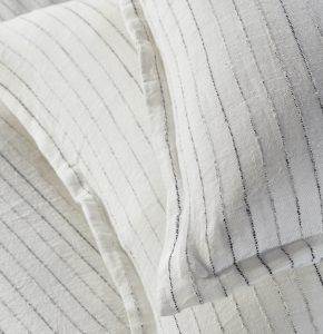 Amity home cambria duvet cover in white   textured stripe pattern