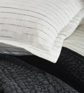 Amity home cambria duvet cover in white   subtle woven stripes