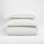 Amity home cambria duvet cover white set   subtle striped texture