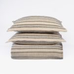 Amity home rockwell duvet cover in natural multi stripe   woven texture