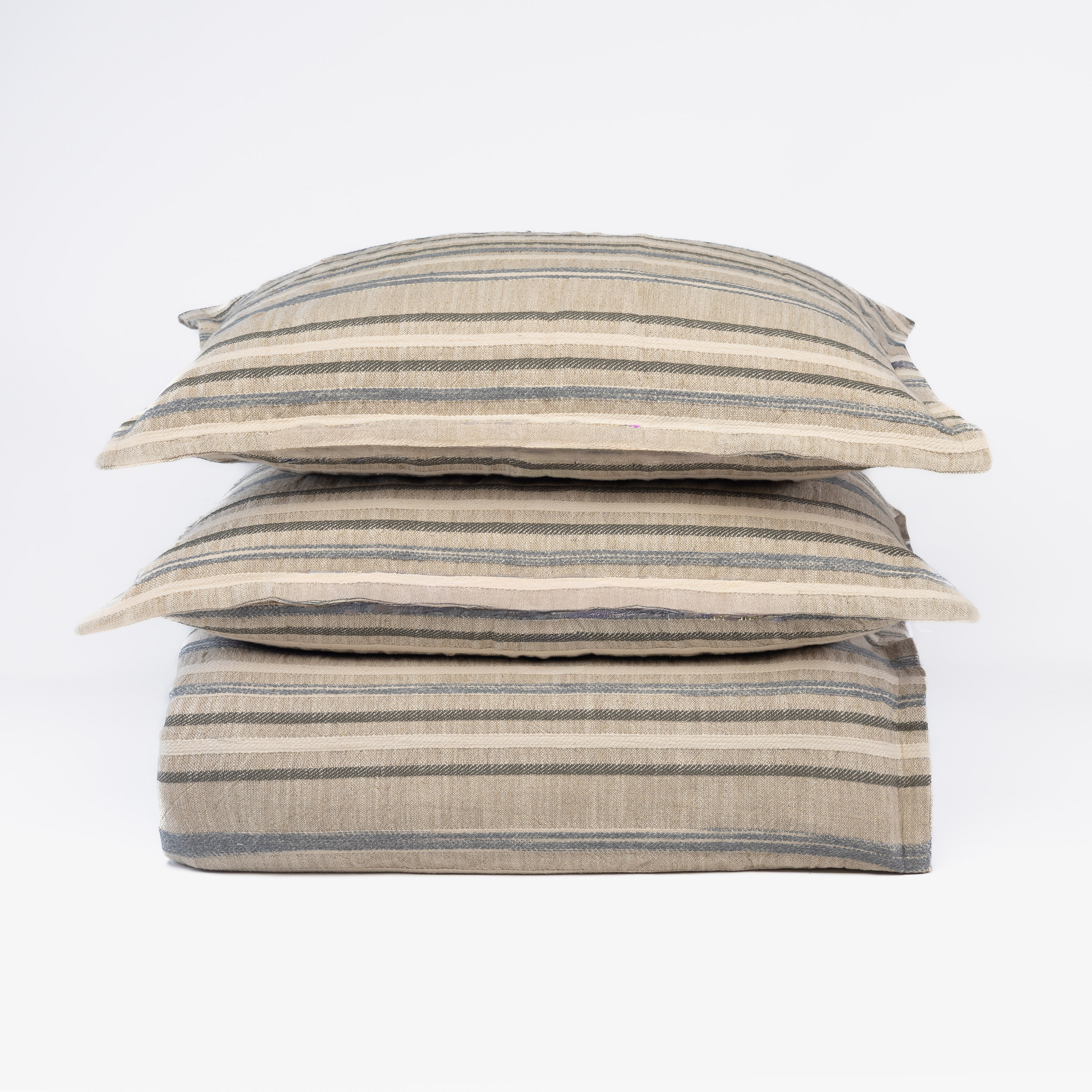 15460stk1 | Amity Home Amity home rockwell duvet cover in natural multi stripe woven texture