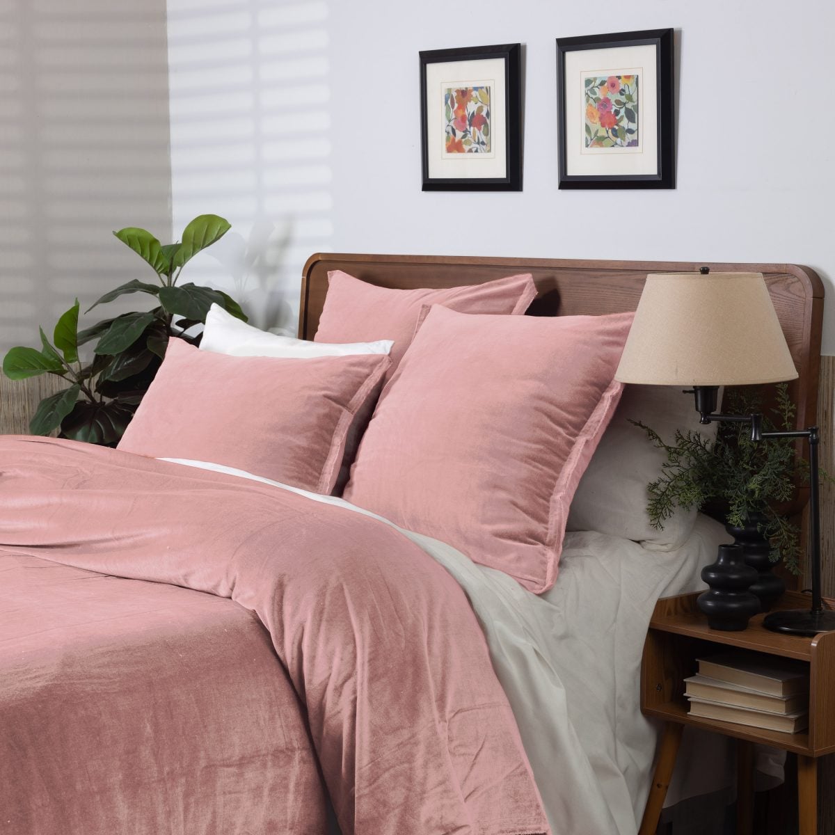 Amity home tahoma duvet cover in blush   soft washed texture
