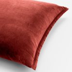 Amity home tahoma duvet cover in brick   washed velvet texture
