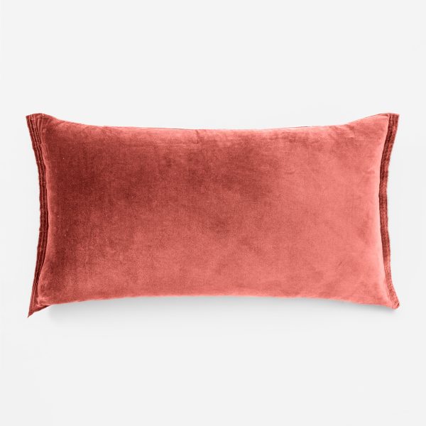 Amity home tahoma sham in brick   soft velvet texture