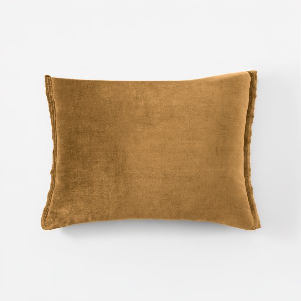 Amity home tahoma sham in ochre   plush velvet texture