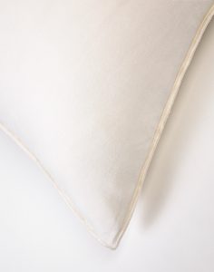 Amity home sloane pillow in ivory   piped edge