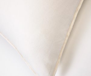 Amity home sloane pillow in ivory   piped edge
