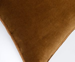 Amity home sloane pillow in ochre   velvet texture