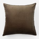 Amity home sloane pillow in tobacco   plush velvet with piped edges