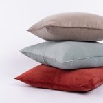 Amity home sloane pillow in brick   soft velvet texture