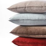 Amity home sloane pillow in mineral   plush velvet texture