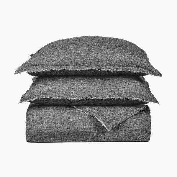 BRISBANE DUVET COVER, ASPHALT