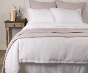 Amity home silas coverlet in natural   raw edge linen texture